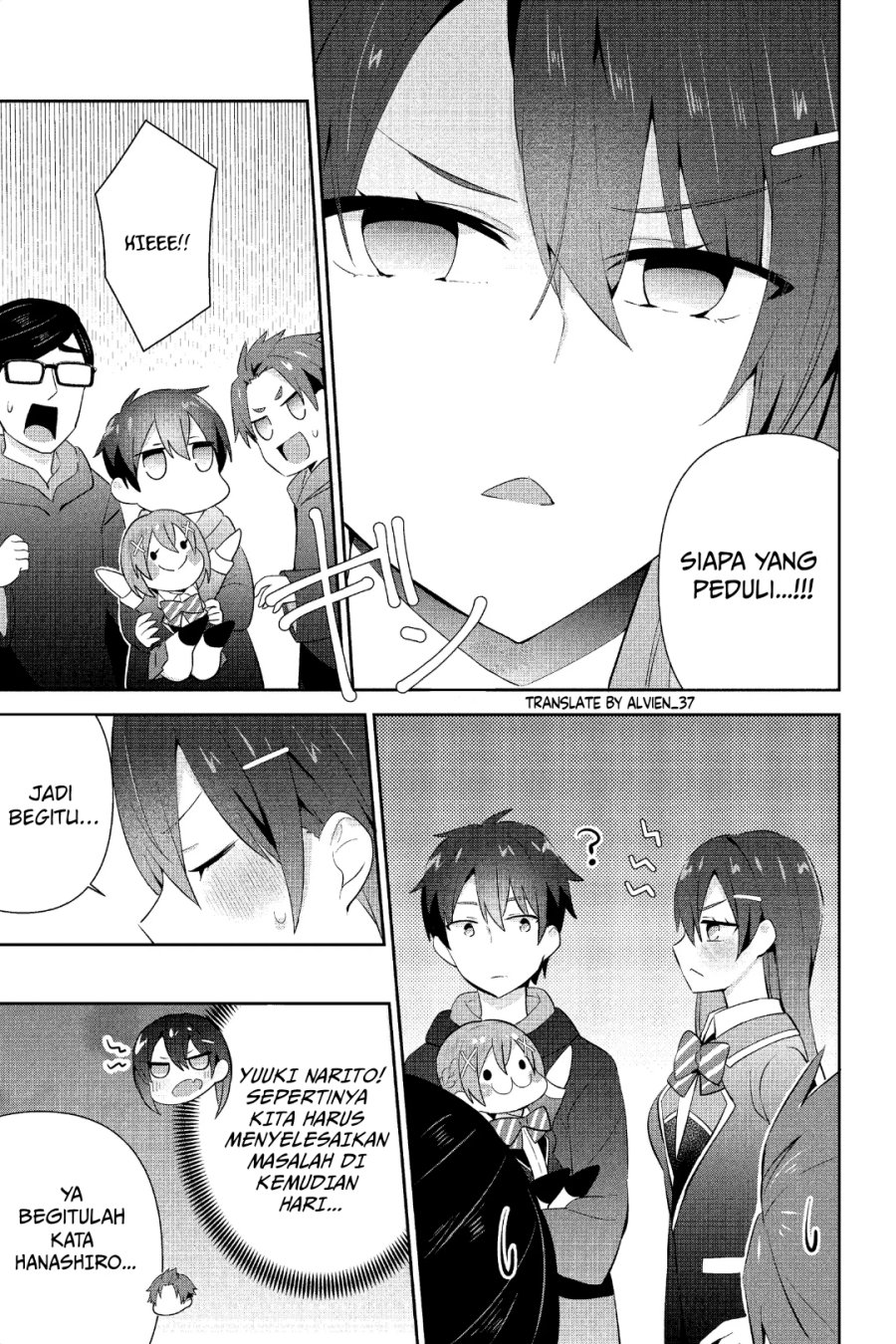 The Cute Girl Sitting Next to Me Is Trying to Make Me Fall in Love With Her as a Way to Ridicule Me Chapter 11 Bahasa Indonesia